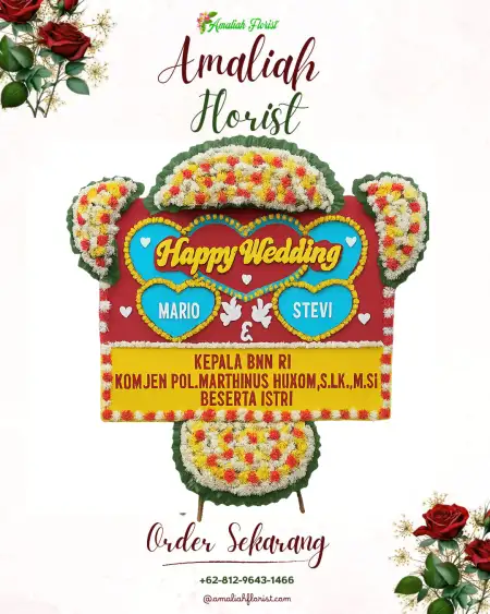 Papan Bunga Pernikahan Rawabogo